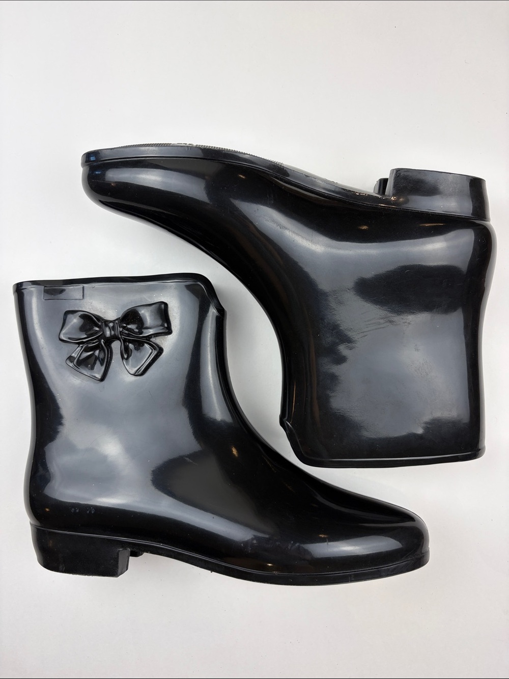 Mel by Melissa ~ Black with Bow Ankle Rain Boots